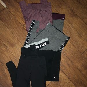 5 pairs of PINK leggings